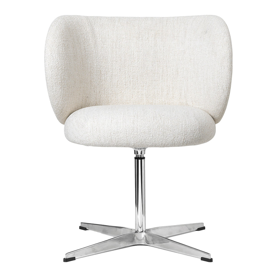Židle Rico, Swivel, Bouclé, Off-white