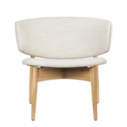 Ferm Living Křeslo Herman Wood, Bouclé, Oak / Off-White - DESIGNSPOT