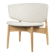 Ferm Living Křeslo Herman Wood, Bouclé, Oak / Off-White - DESIGNSPOT