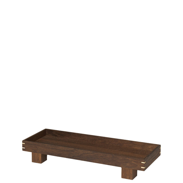 Ferm Living Dřevěný podnos Bon X Small, Smoked Oak - DESIGNSPOT