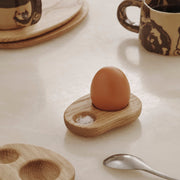 Ferm Living Stojan na vejce Cairn, sada 2 ks, Oak - DESIGNSPOT