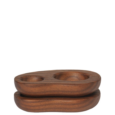 Ferm Living Stojan na vejce Cairn, sada 2 ks, Dark Brown - DESIGNSPOT