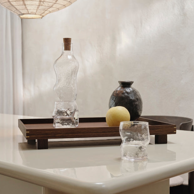 Ferm Living Dřevěný podnos Bon X Small, Smoked Oak - DESIGNSPOT