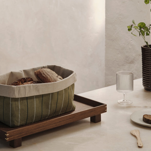 Ferm Living Dřevěný podnos Bon X Small, Smoked Oak - DESIGNSPOT