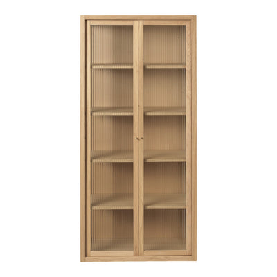 Ferm Living Vitrína Reed, Natural Oak - DESIGNSPOT