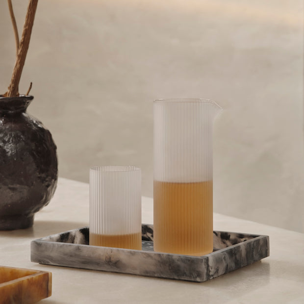 ferm LIVING Džbánek na mléko Ripple Jug, Smoked Grey - DESIGNSPOT