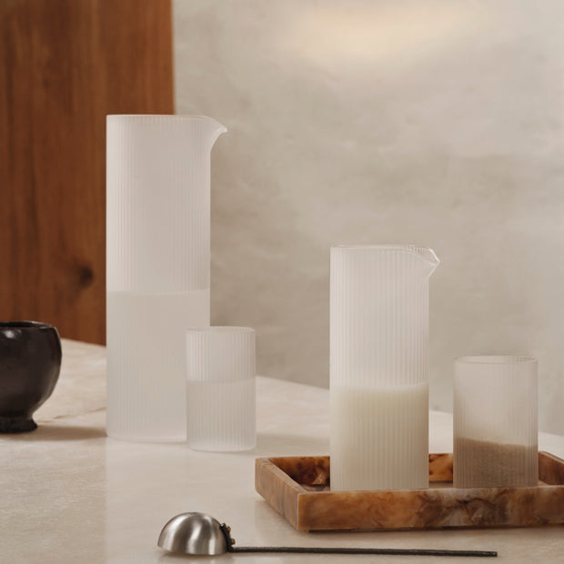 Ferm Living Džbánek na mléko Ripple Jug, Smoked Grey - DESIGNSPOT