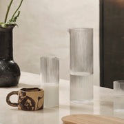Ferm Living Skleničky na bílé víno Ripple, Smoked Grey, sada 2 kusů - DESIGNSPOT