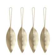 ferm LIVING Sada vánočních ozdob Leaf Brass Ornaments, 4 ks - DESIGNSPOT