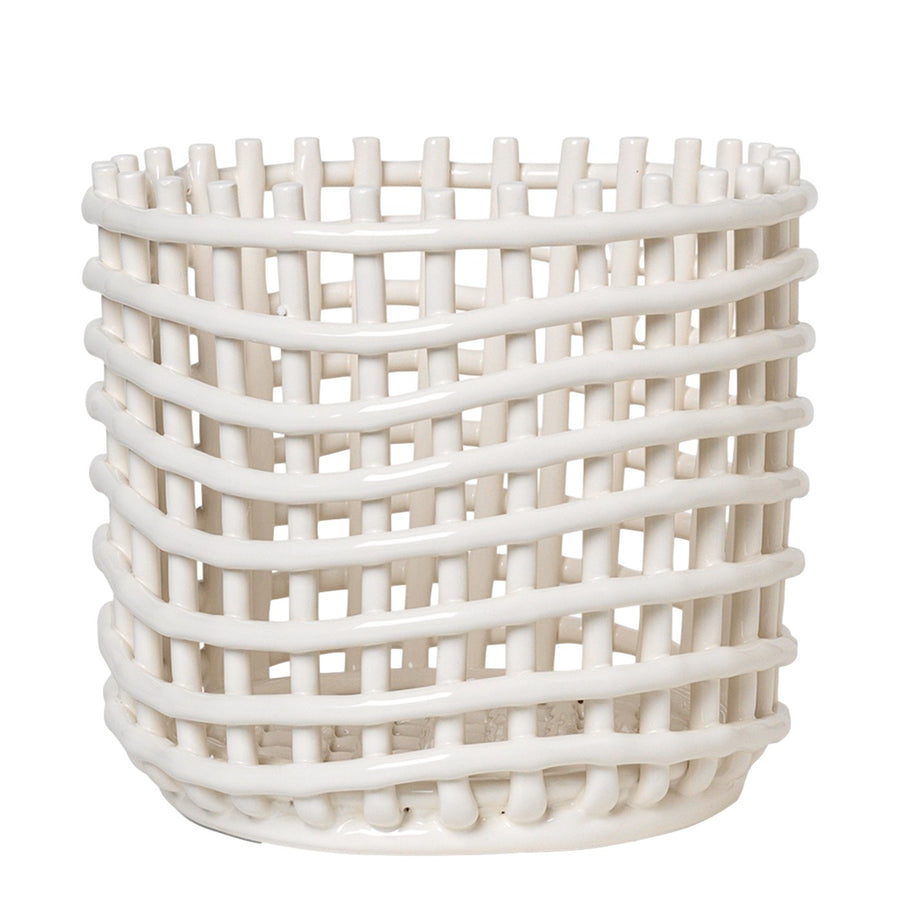 Košík Ceramic Large, Off-White