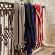 ferm LIVING Osuška Alee Bath Towel, Sand / Black - DESIGNSPOT