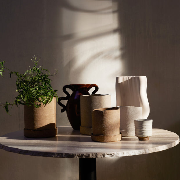 Ferm Living Váza Moire, Large, Off-White - DESIGNSPOT