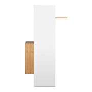 Ferm Living Věšák se zrcadlem Bon, Oiled Oak - DESIGNSPOT