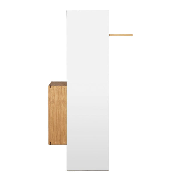 Ferm Living Věšák se zrcadlem Bon, Oiled Oak - DESIGNSPOT