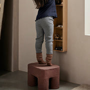 ferm LIVING Stolička Podo Stool, Red Brown - DESIGNSPOT