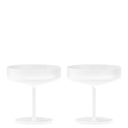 Ferm Living Skleničky na šampaňské Ripple, Frosted, sada 2 kusů - DESIGNSPOT