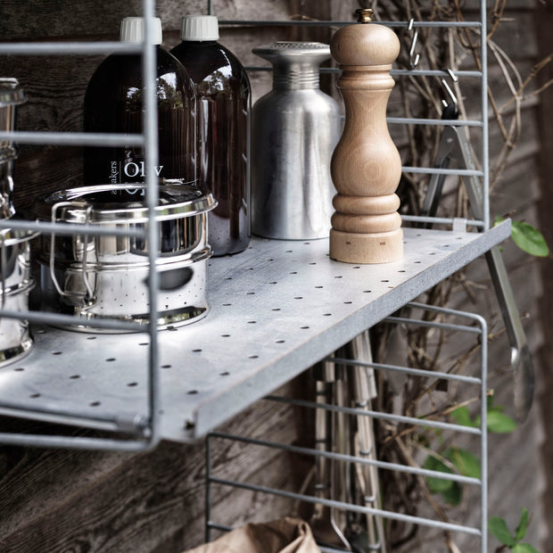String Podlahový panel 85 x 30 cm, Galvanized - DESIGNSPOT