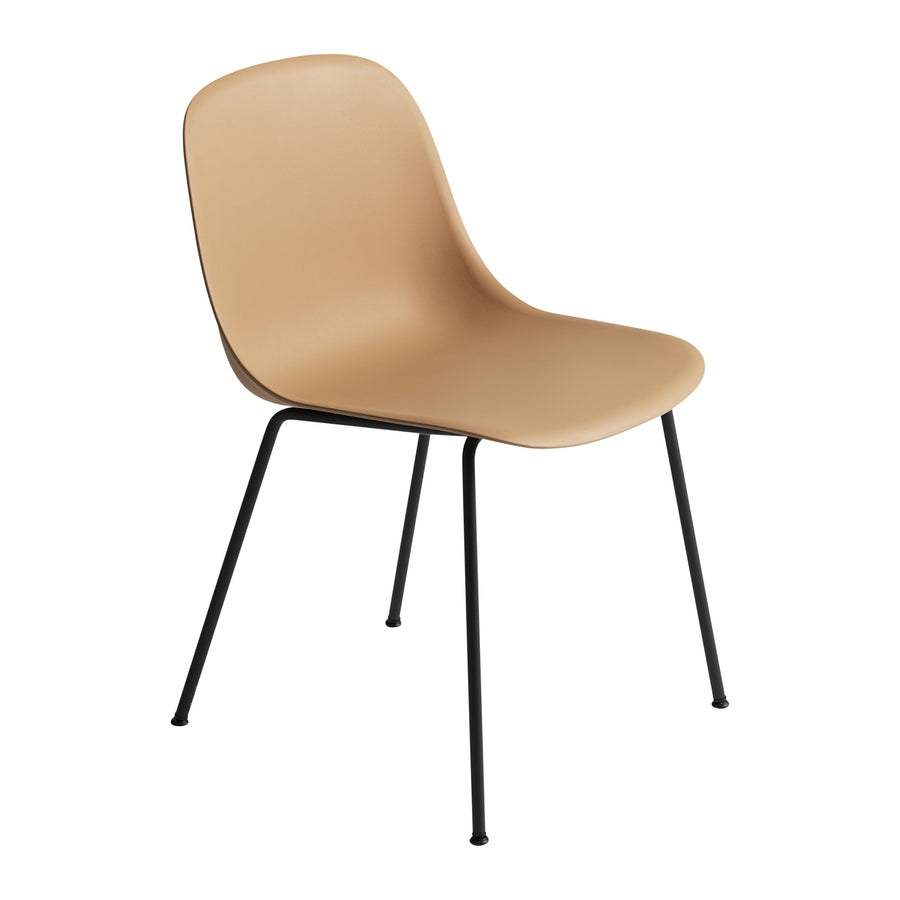 Jídelní židle Fiber, Tube Base, Ochre/Anthracite Black