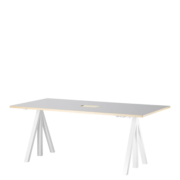 String Polohovací pracovní stůl Works, Light Grey - DESIGNSPOT