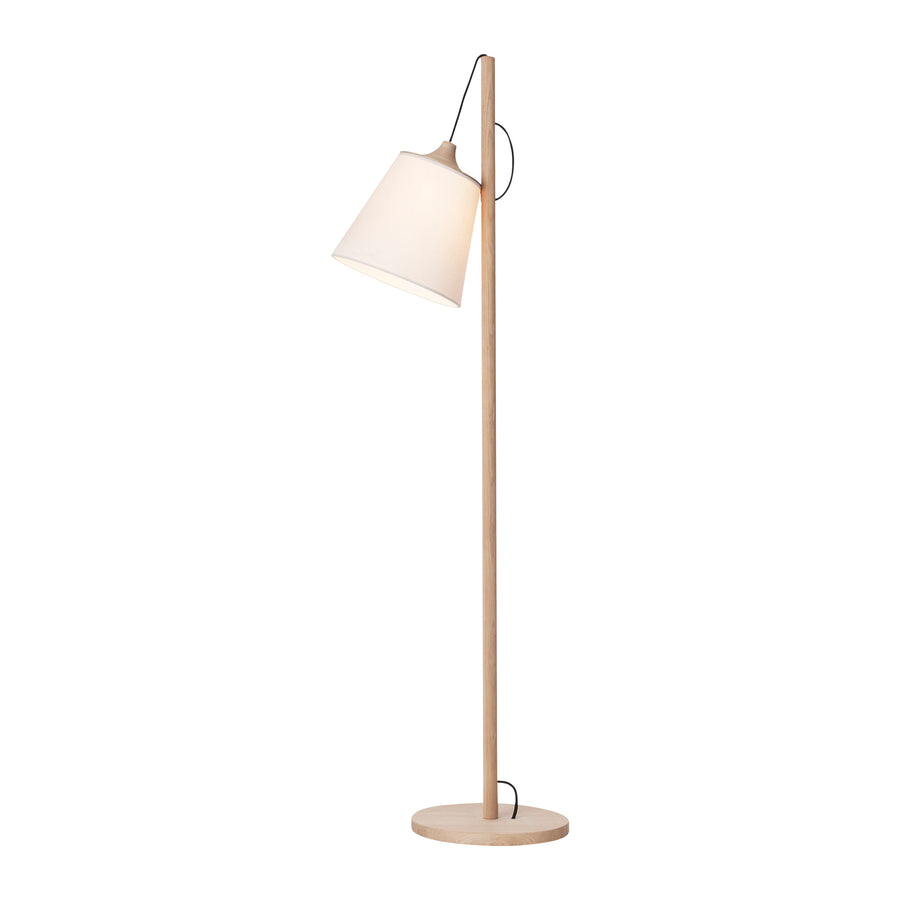Stojací lampa Pull, Oak/White