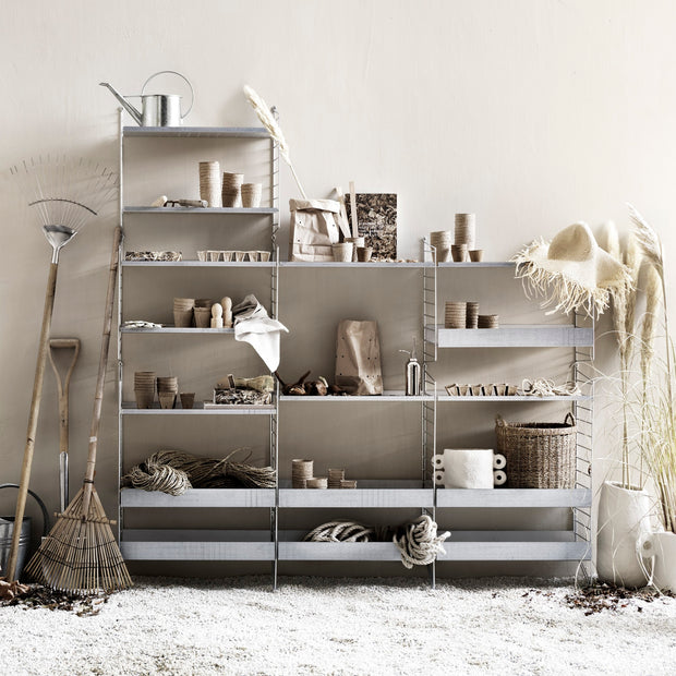String Podlahový panel 85 x 30 cm, Galvanized - DESIGNSPOT