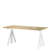 String Pracovní stůl Works, White / Oak - DESIGNSPOT