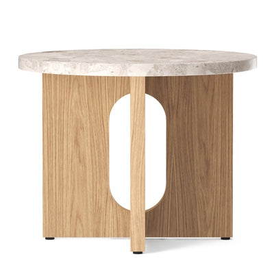 Audo Copenhagen Odkládací stolek Androgyne Ø50, Natural Oak, Stone - DESIGNSPOT