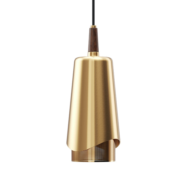 Audo Copenhagen Závěsná lampa Umanoff, Brass / Walnut - DESIGNSPOT