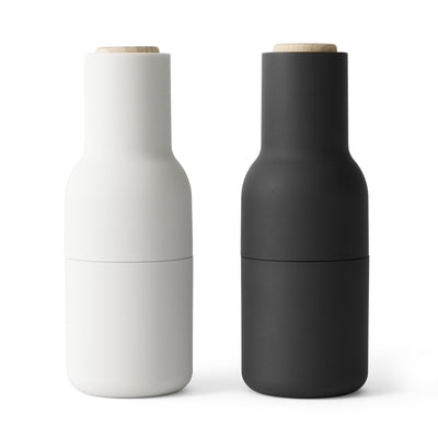 Audo Copenhagen Mlýnky na sůl a pepř Bottle, Ash / Carbon, set 2ks - DESIGNSPOT