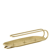 Audo Copenhagen Stolní svícen Clip, tříramenný, Brass - DESIGNSPOT