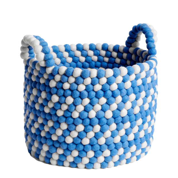 Hay Koš Bead Basket s uchy, Blue Dash - DESIGNSPOT