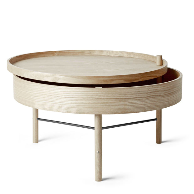 Audo Copenhagen Konferenční stolek Turning Table, White Oak - DESIGNSPOT