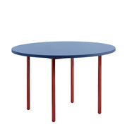 Hay Jídelní stůl Two-Colour Ø120, Red / Blue - DESIGNSPOT
