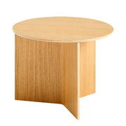Hay Stolek Slit Table Wood, Round Oak - DESIGNSPOT