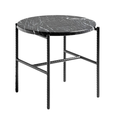 Hay Stolek Rebar Side Table, Ø45x40, Black Marble - DESIGNSPOT