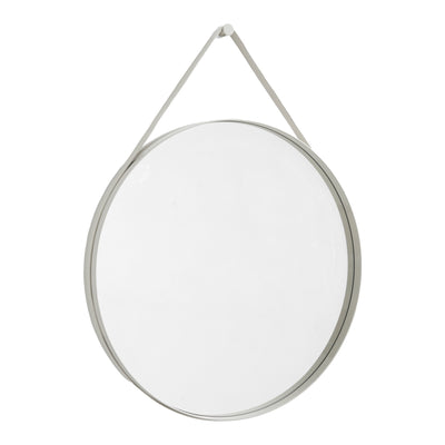 Hay Nástěnné zrcadlo Strap Mirror No 2 Ø70, Light Grey - DESIGNSPOT
