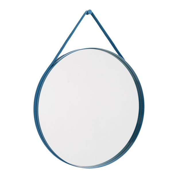 Hay Nástěnné zrcadlo Strap Mirror No 2 Ø70, Blue - DESIGNSPOT