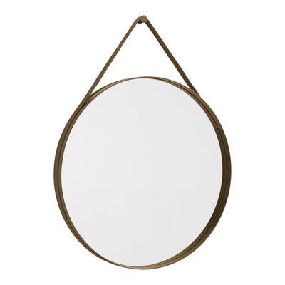 Hay Nástěnné zrcadlo Strap Mirror No 2 Ø70, Light Brown - DESIGNSPOT