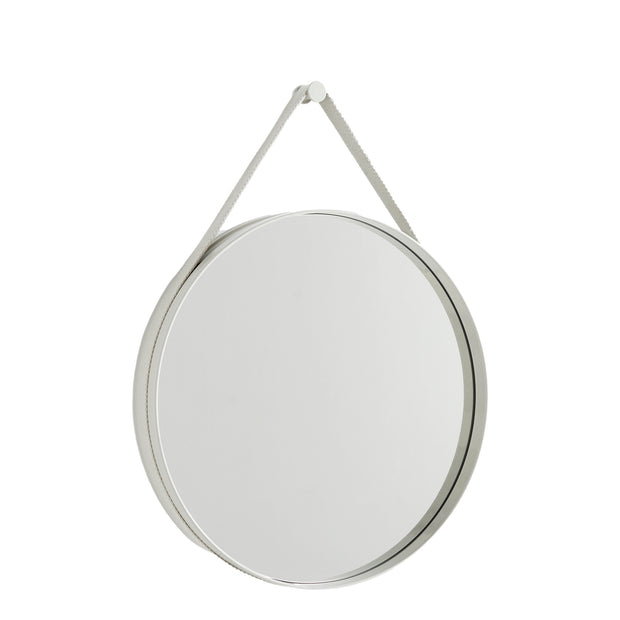 Hay Nástěnné zrcadlo Strap Mirror No 2 Ø50, Light Grey - DESIGNSPOT