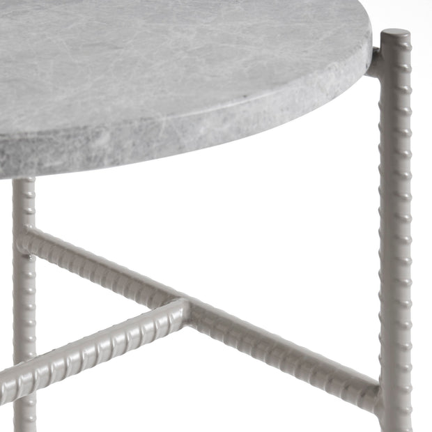 Hay Rebar Side Table, Ø45x40, Grey Marble - DESIGNSPOT