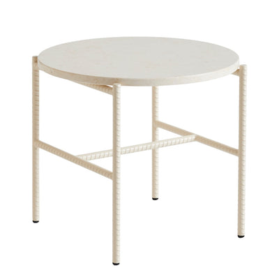 Hay Stolek Rebar Side Table, Ø45x40, Beige Marble - DESIGNSPOT