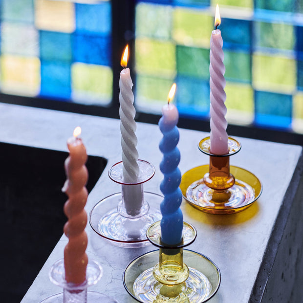 Hay Sada svíček Candle L, 6ks, Aqua + Yellow + Pink - DESIGNSPOT