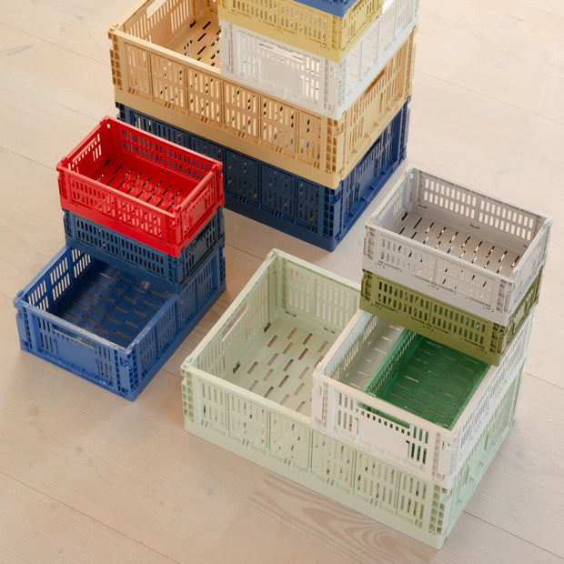Hay Úložný box Colour Crate S, Dusty Blue - DESIGNSPOT