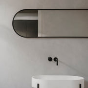 Audo Copenhagen Nástěnné zrcadlo Norm Oval, Black - DESIGNSPOT