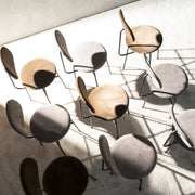 Audo Copenhagen Židle Afteroom Dining Chair Plus, Black Steel / Doppiopanama 001 - DESIGNSPOT