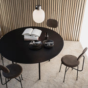 Audo Copenhagen Židle Afteroom Dining Chair Plus, Black Steel / Doppiopanama 001 - DESIGNSPOT