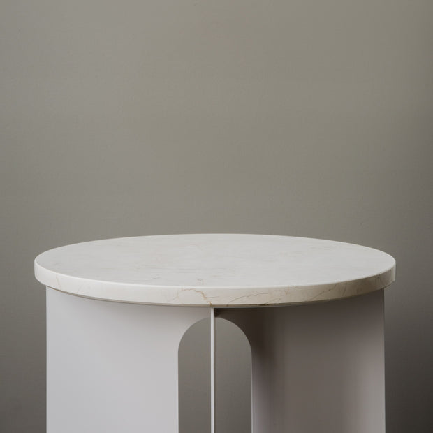 Audo Copenhagen Mramorová deska stolku Androgyne, Ivory Marble - DESIGNSPOT