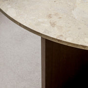 Audo Copenhagen Jídelní stůl Androgyne 120, Dark Stained Oak, Stone - DESIGNSPOT