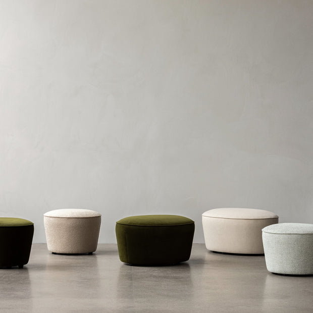 Audo Copenhagen Pouf Cairn Oval, Bouclé 02 - DESIGNSPOT