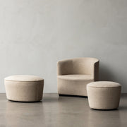 Audo Copenhagen Pouf Cairn Oval, Bouclé 02 - DESIGNSPOT